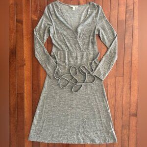 Banana Republic Heather Gray Faux Wrap Dress Size XS